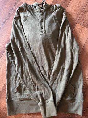 GoodfelloMen's Hooded Henley Sweatshirt